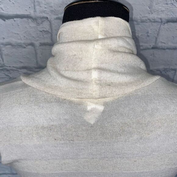 Wet seal open front short sleeve stripe cardigan w/cinch waist cream sz XS - Picture 6 of 9